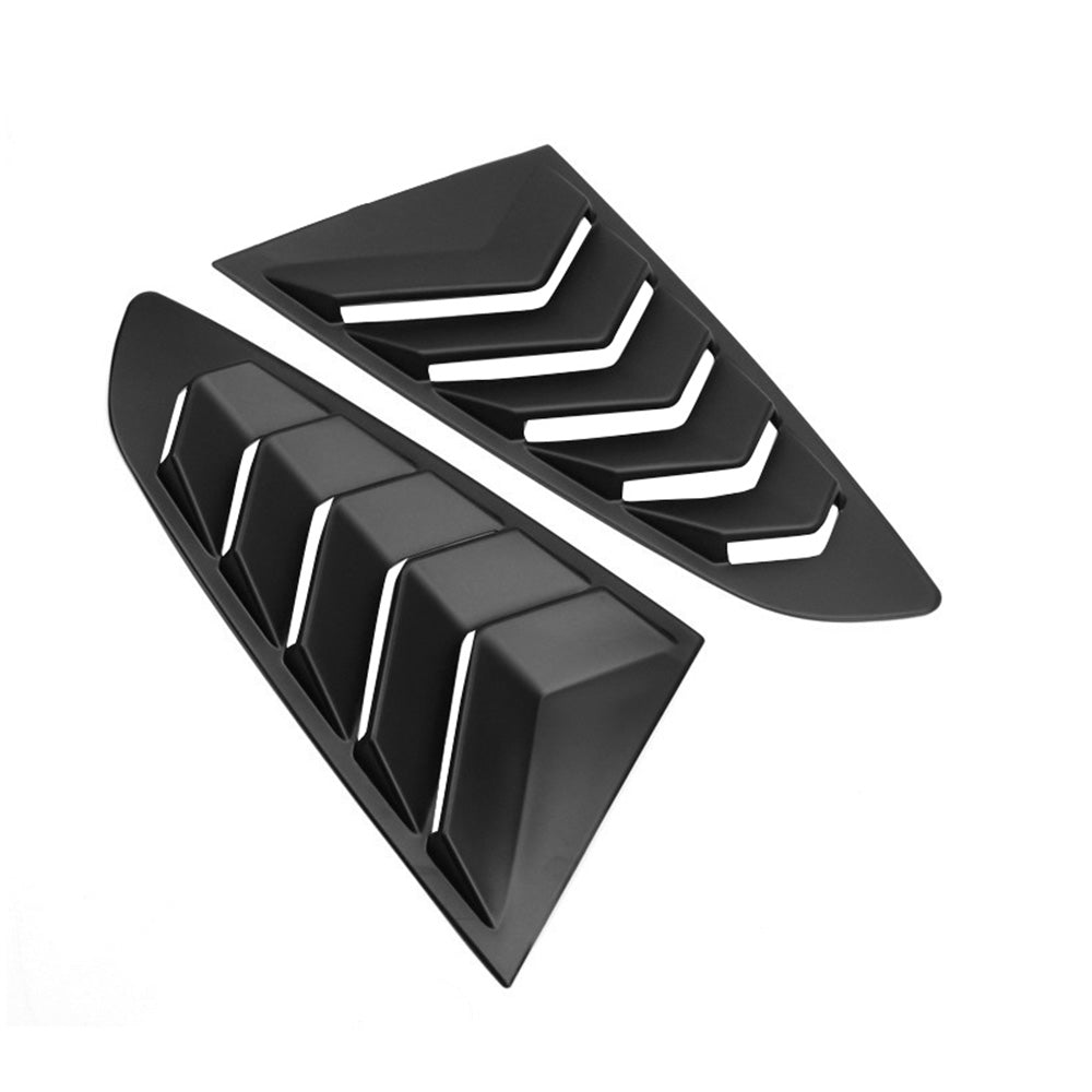2x Side Window Louvers Sun Shade Cover Suitable For Ford Mustang 2015-2022.