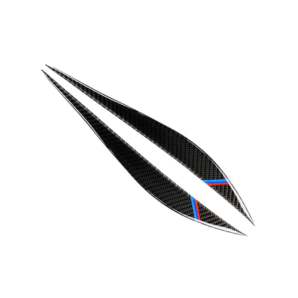 Carbon Fiber Eyelids Eyebrow Headlight Retrofit Accessories Suitable for BMW F30 3 Series.