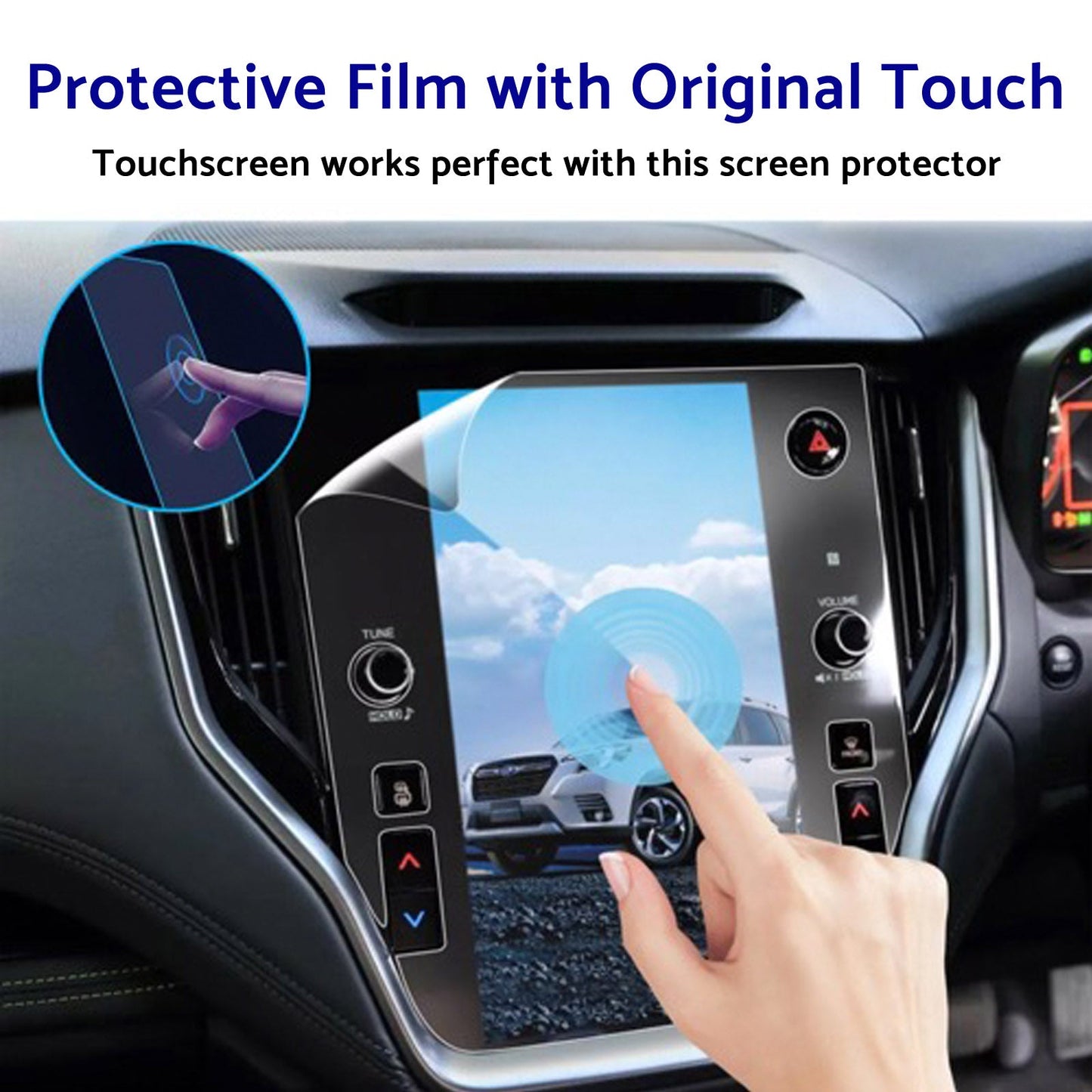 2Pcs 11.6'' Car Screen Protector PET Film Suitable for Subaru Outback