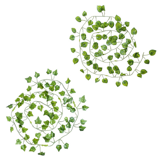 12x2M Green Plastic Leaf Foliage Artificial Ivy Suitable For Decorating Homes 12x2M Green Plastic Leaves