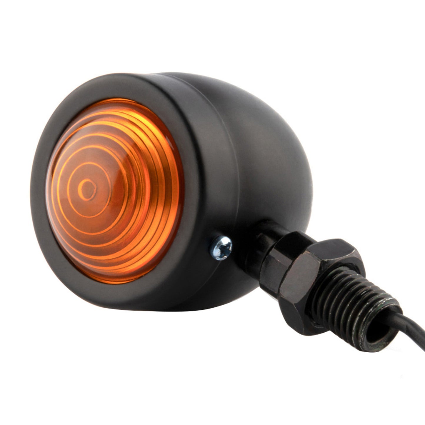 4x Chrome Motorcycle Amber Bullet Turn Signal Indicators Blinkers Universal Lamp.