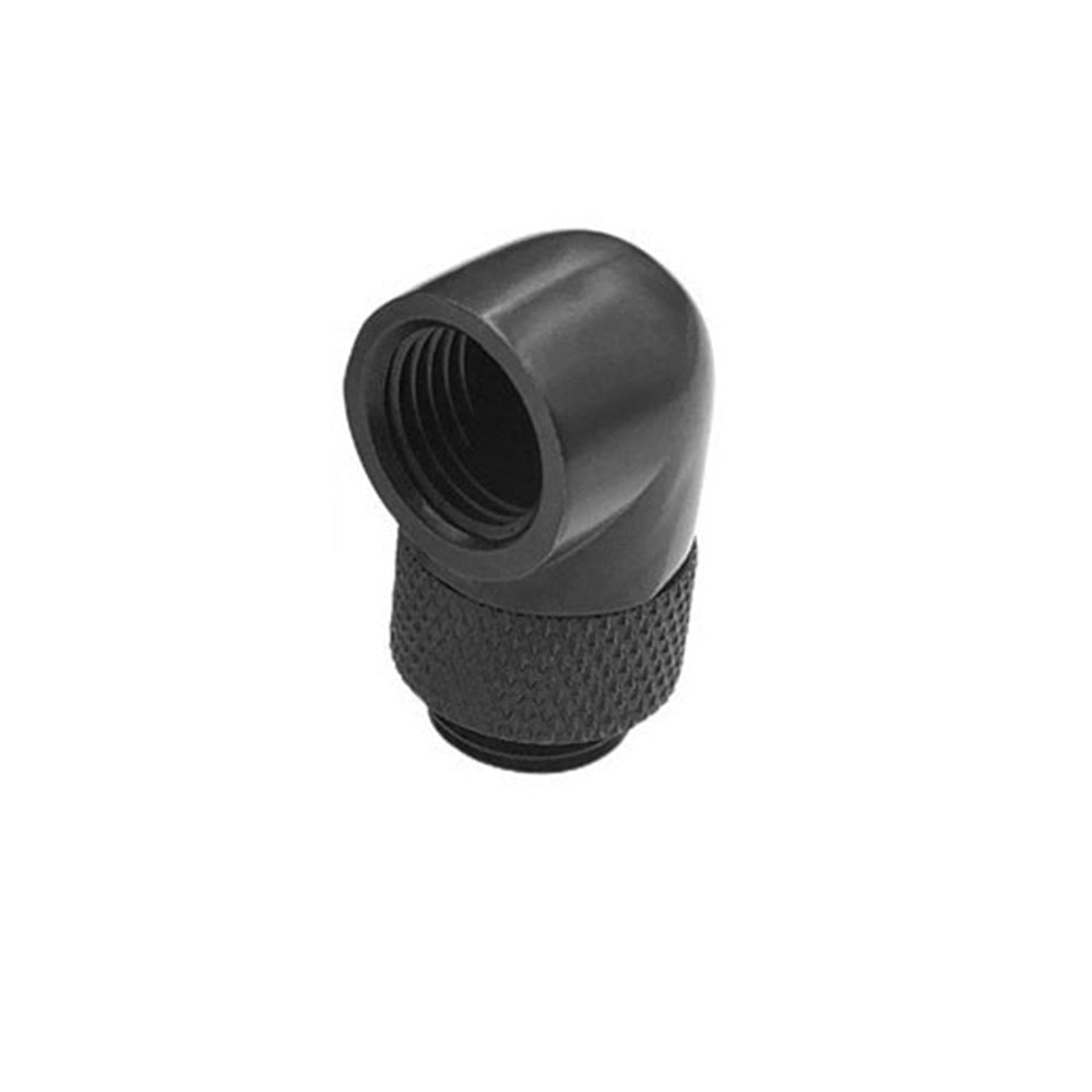 2PCS Black Green Water Cooling G1 4 Thread 90 Angle Rotary Elbow Adapter Fitting.