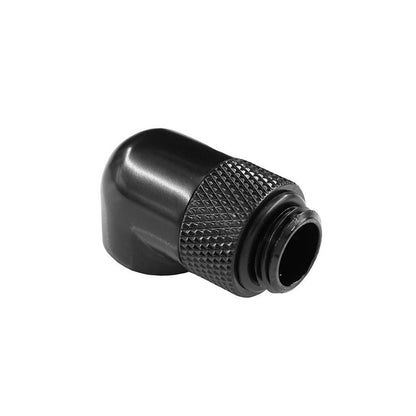 2PCS Black Green Water Cooling G1 4 Thread 90 Angle Rotary Elbow Adapter Fitting.