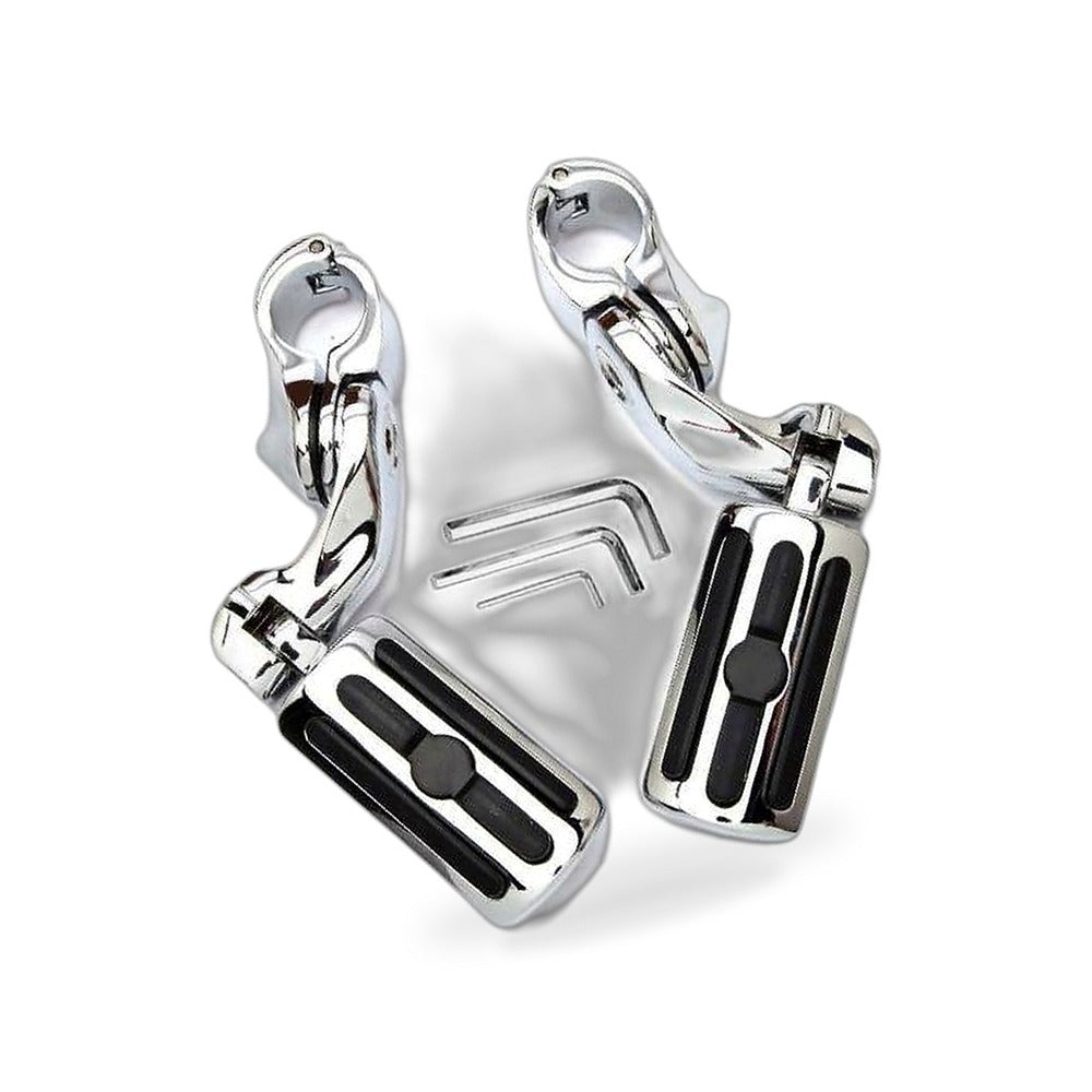 1-1 4 inch  Motorcycle Highway Foot Pegs Chrome Engine Guard Suitable for Harley Davi