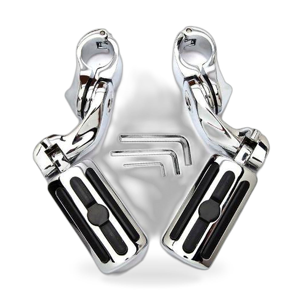 1-1 4 inch  Motorcycle Highway Foot Pegs Chrome Engine Guard Suitable for Harley Davi