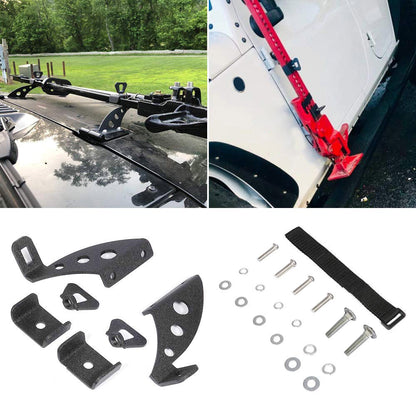 Jack Mount Bracket Hood  and  Rear Door Hinge Suitable for Jeep Wrangler JK JL 07-18.