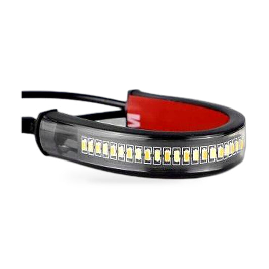 2x LED Motorcycle Fork Turn Signal Indicator Amber Light Strip Suitable for Moto
