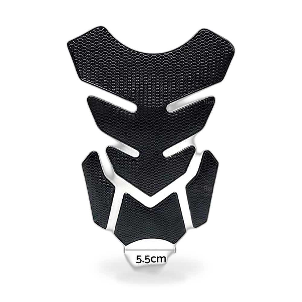 Wide Pure Black Motorcycle Gas Tank Pad Protector Decal Suitable for Motorbike