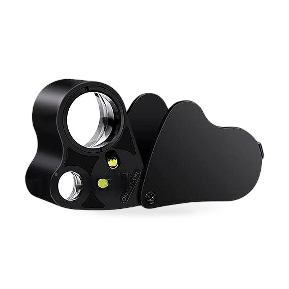 60x30mm Pocket Jeweller's Eye Loupe Magnifier With LED Light Suitable for Jewelr