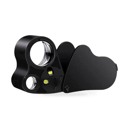 60x30mm Pocket Jeweller's Eye Loupe Magnifier With LED Light Suitable for Jewelr