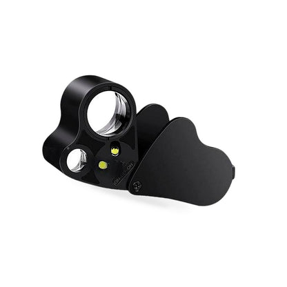 60x30mm Pocket Jeweller's Eye Loupe Magnifier With LED Light Suitable for Jewelr