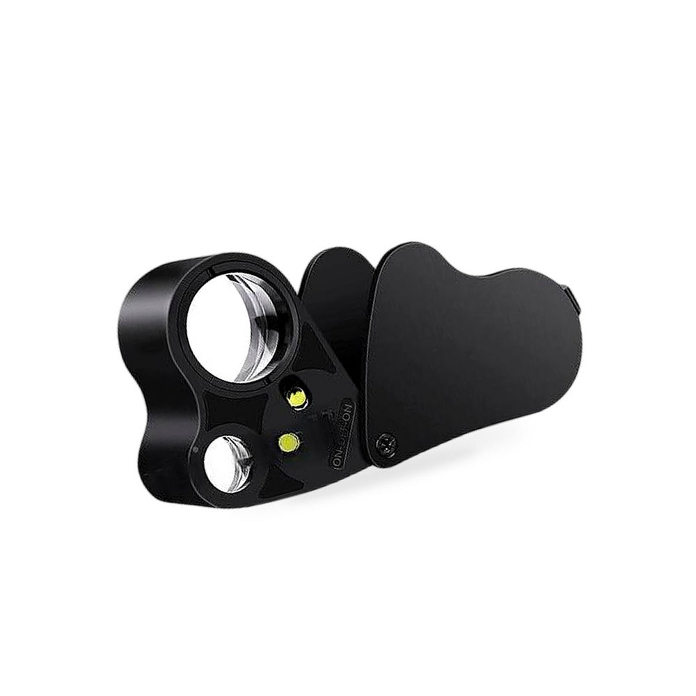 60x30mm Pocket Jeweller's Eye Loupe Magnifier With LED Light Suitable for Jewelr