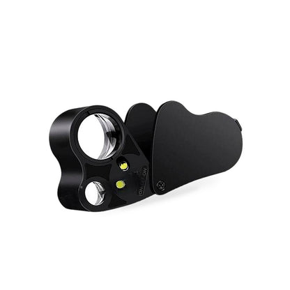 60x30mm Pocket Jeweller's Eye Loupe Magnifier With LED Light Suitable for Jewelr