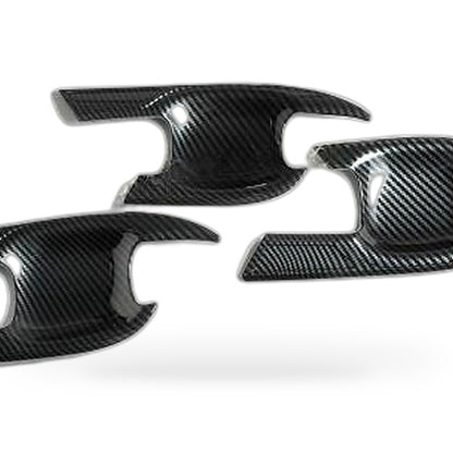 Carbon Fiber Door Handle Bowl Strip Covers Suitable for Toyota Kluger