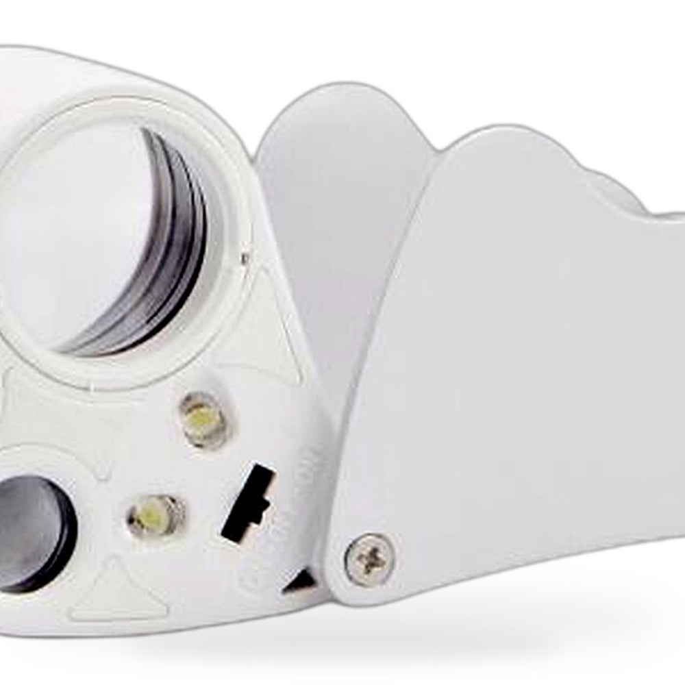 Jewelry Loupe Magnifier 30X 60X With LED Light 2 Lens Illuminated Loupe