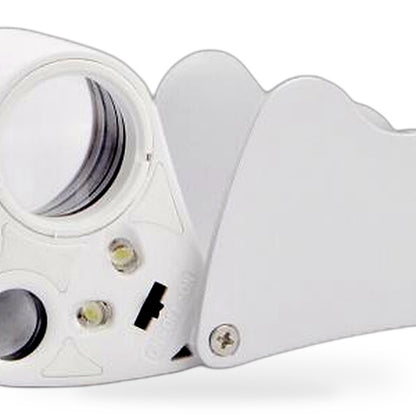 Jewelry Loupe Magnifier 30X 60X With LED Light 2 Lens Illuminated Loupe