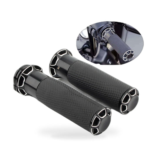 1-inch Pair Black Hand Grip Handle Bar Suitable for Harley-Davidson VRSC