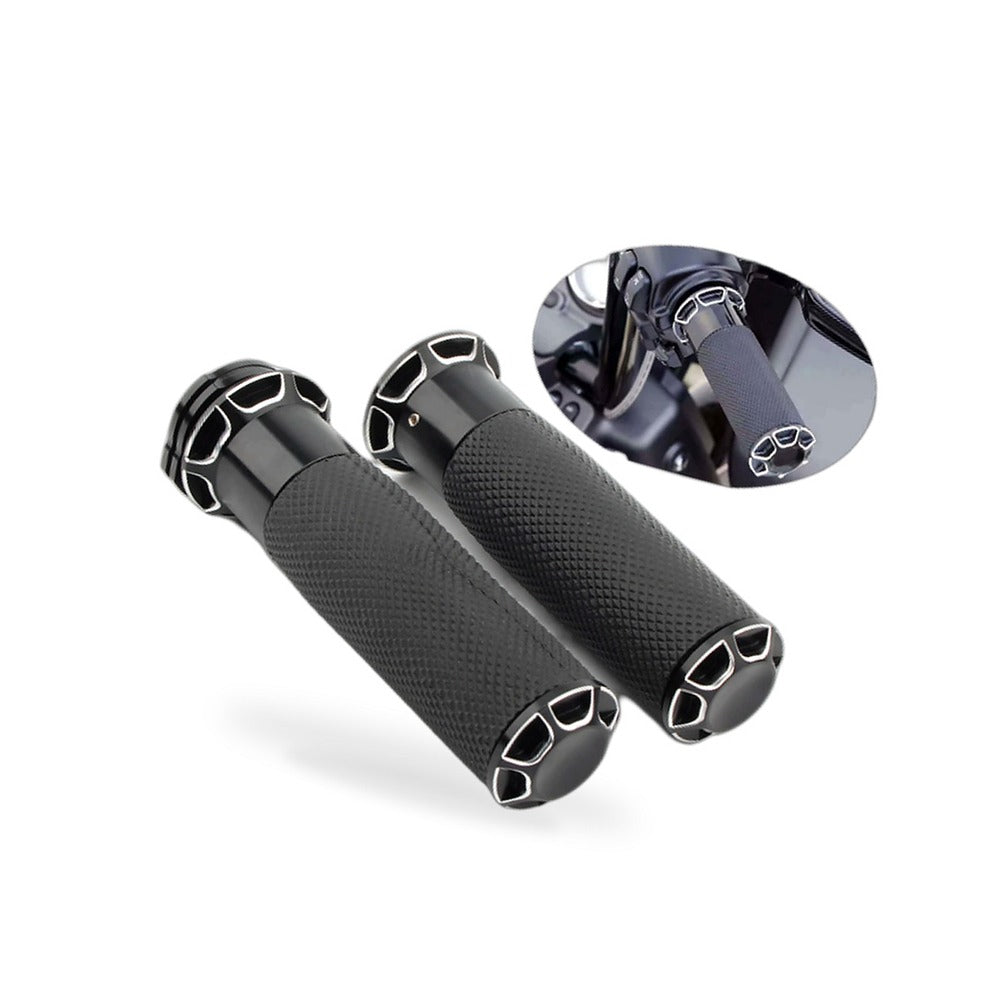 1-inch Pair Black Hand Grip Handle Bar Suitable for Harley-Davidson VRSC