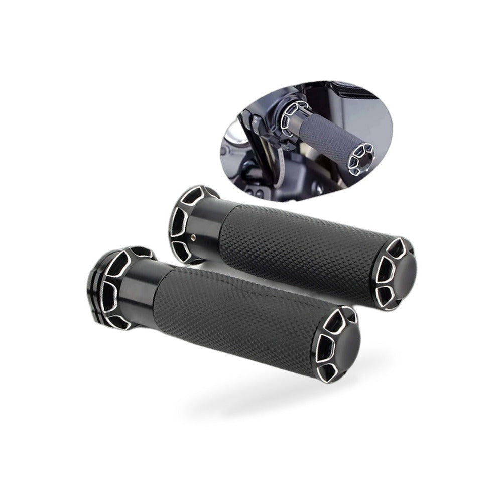 1-inch Pair Black Hand Grip Handle Bar Suitable for Harley-Davidson VRSC