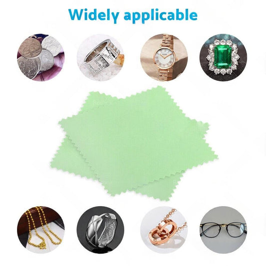 100PCS Silver Polishing Cloths Suitable for Jewelry Cleaning