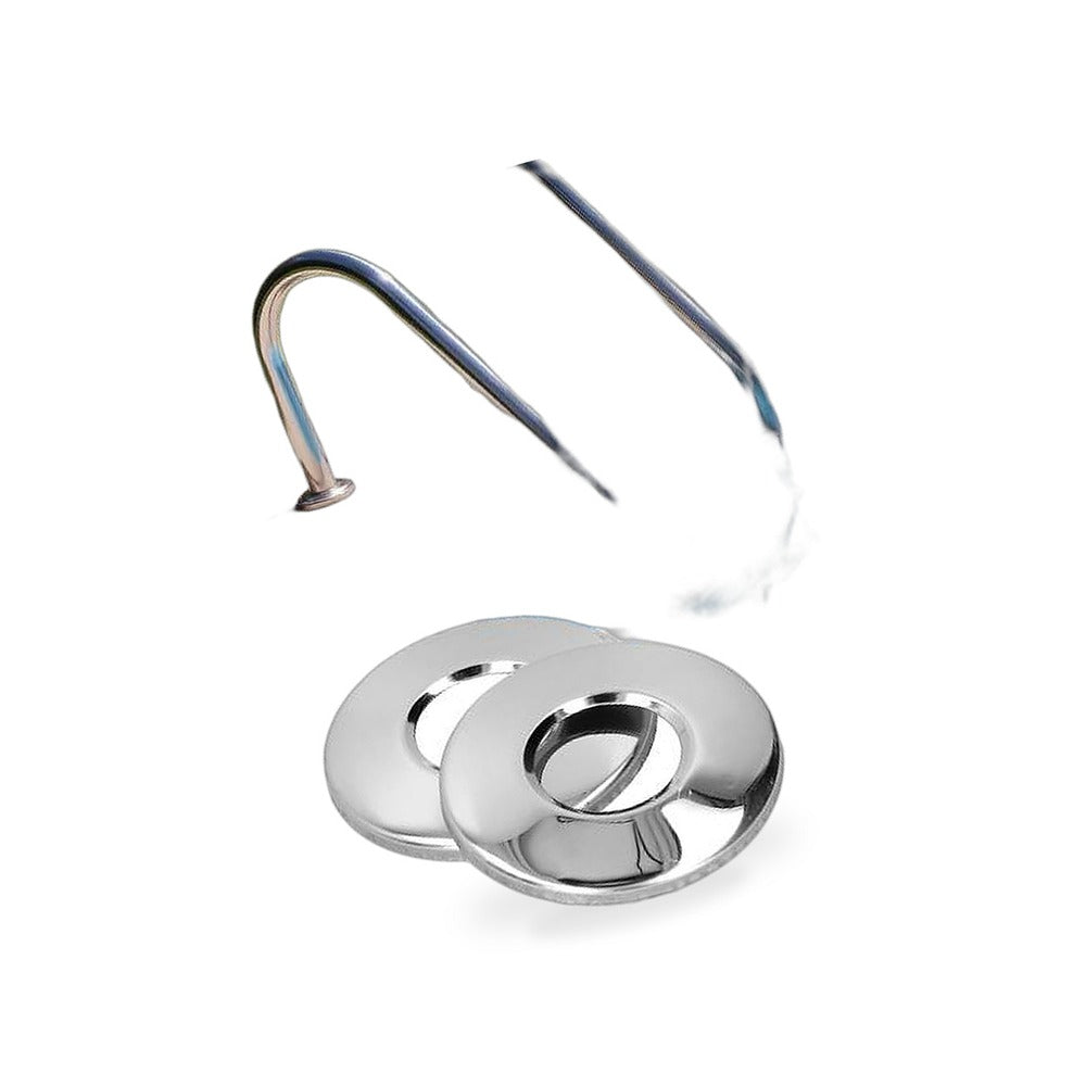 2Pcs Stainless Steel Pool Ladder Escutcheon Plates Suitable for In-Ground Pool