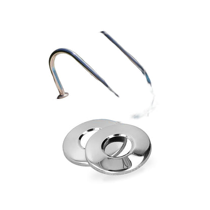 2Pcs Stainless Steel Pool Ladder Escutcheon Plates Suitable for In-Ground Pool