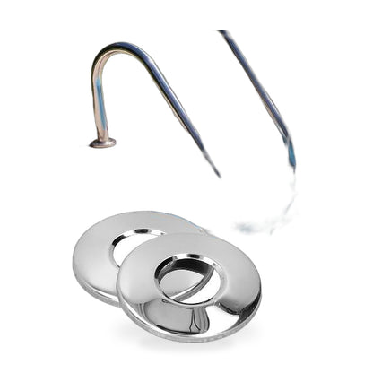 2Pcs Stainless Steel Pool Ladder Escutcheon Plates Suitable for In-Ground Pool