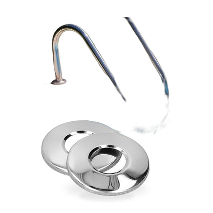 2Pcs Stainless Steel Pool Ladder Escutcheon Plates Suitable for In-Ground Pool