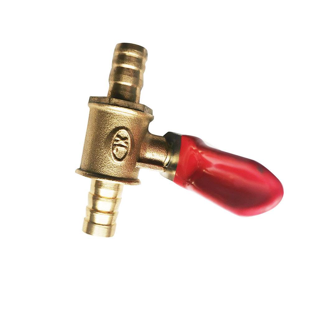 In-Line Fuel Tap Brass 8mm 5/16 inch  Suitable For Motorcycle / Tractor / Quad / Lawn Mower Pump