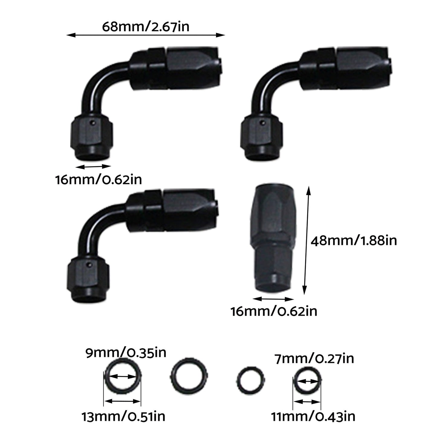 Power Steering Pump Hose Kit Suitable for LS LS1 LS3 Swap Pressure Return Line.