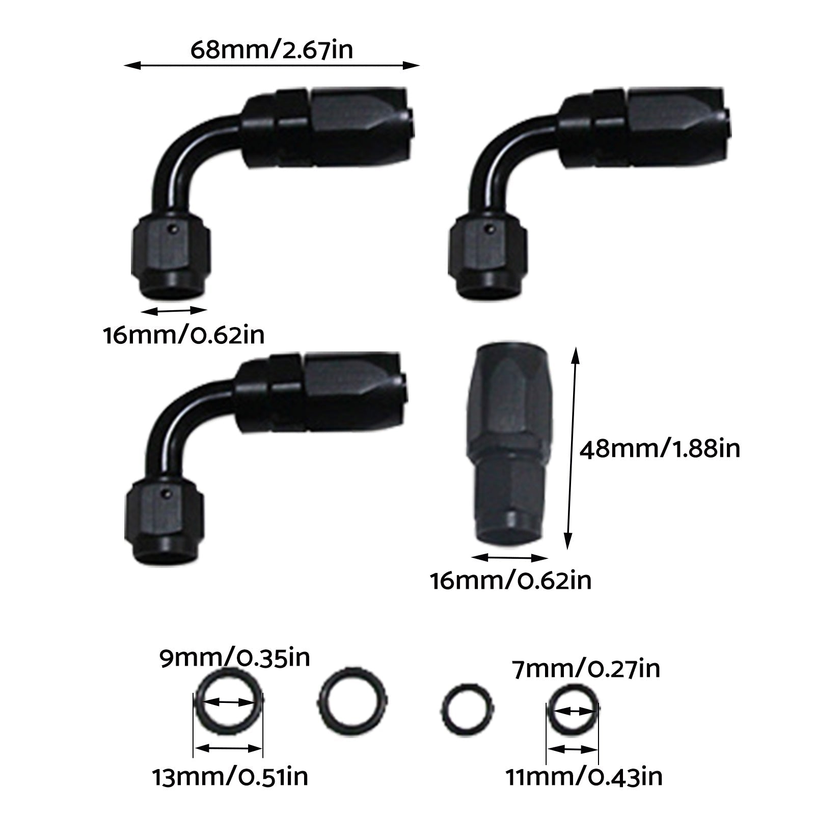 Power Steering Pump Hose Kit Suitable for LS LS1 LS3 Swap Pressure Return Line.