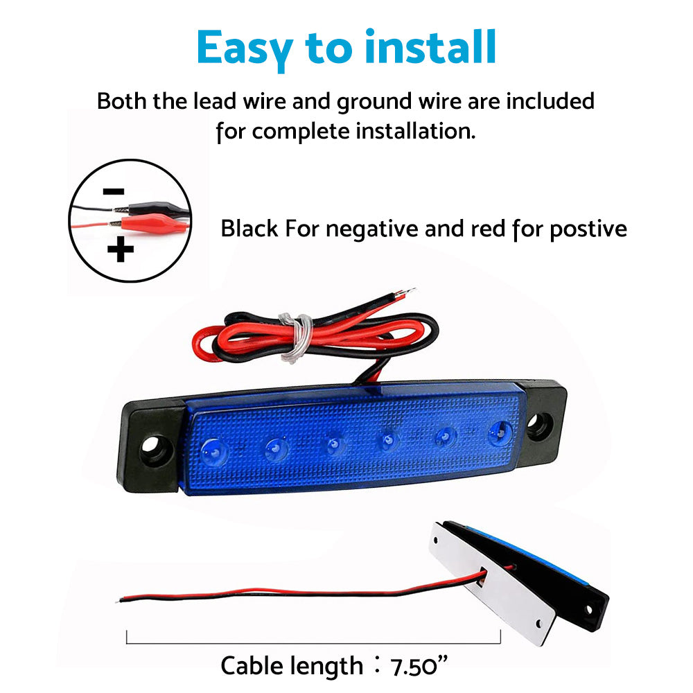12x LED Deck Courtesy Lights Suitable for Marine Boat 12V Waterproof