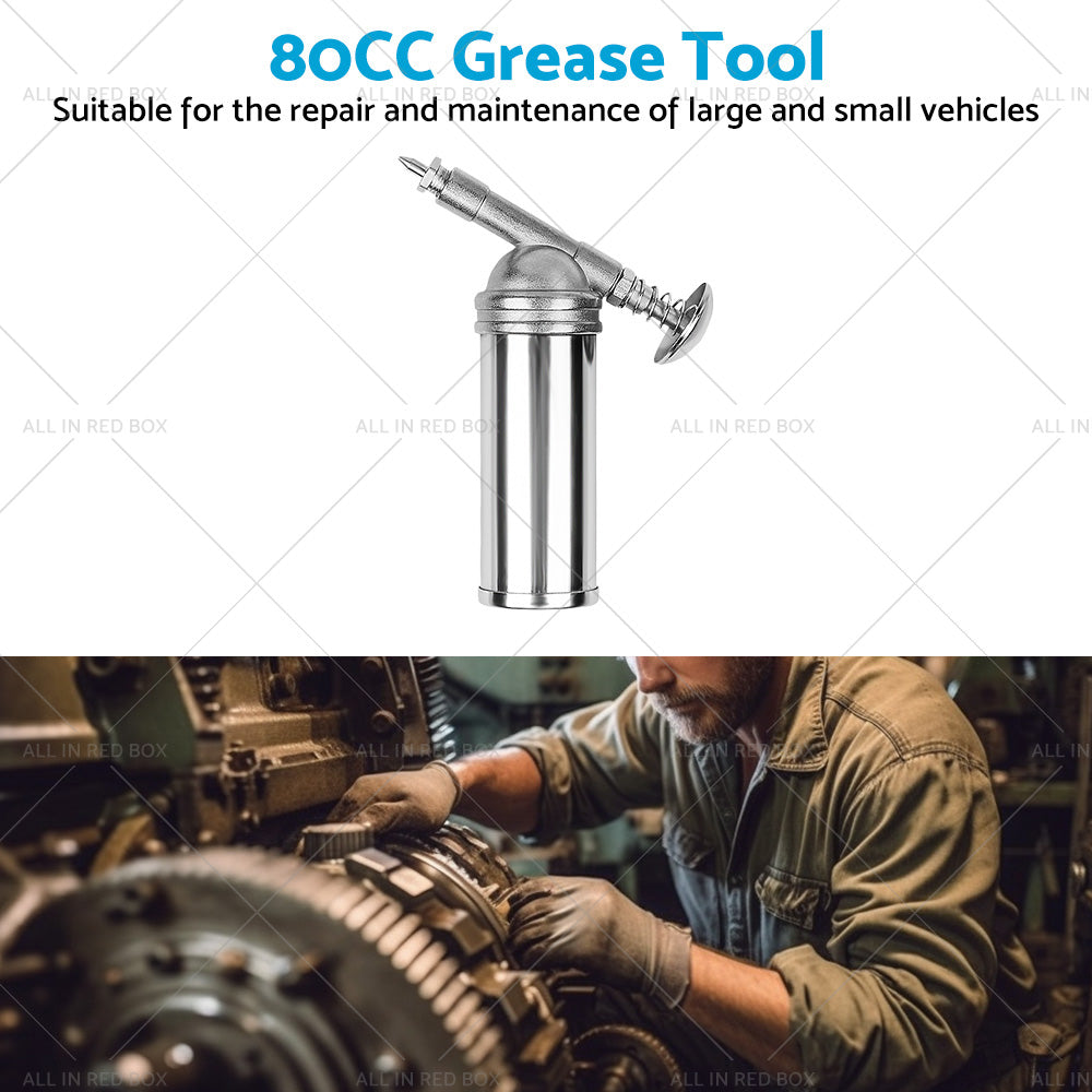 Metal Grease Gun For Chainsaw Chain Bar Sprocket Nose  and  Brushcutter Head Bearing.
