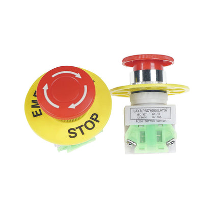 Emergency Stop Push Button Switch 2x Red Mushroom Suitable For Industrial or Automotive Use