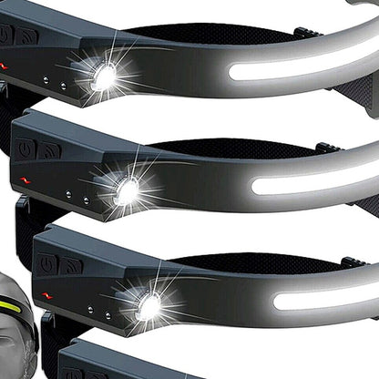 Waterproof COB LED Headlamp Motion Sensor USB Rechargeable Headlight - XQ1