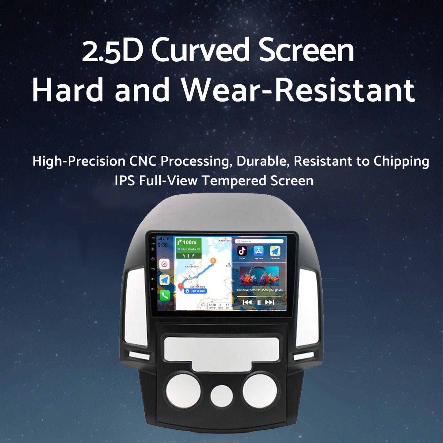In-Dash Units Android 13 Stereo GPS CarPlay Suitable for Hyundai i30