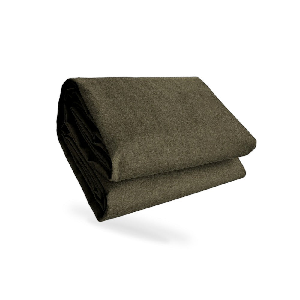 370cm x 610cm Heavy Duty Olive Drab Canvas Tarp Waterproof UV Resistant - BD1