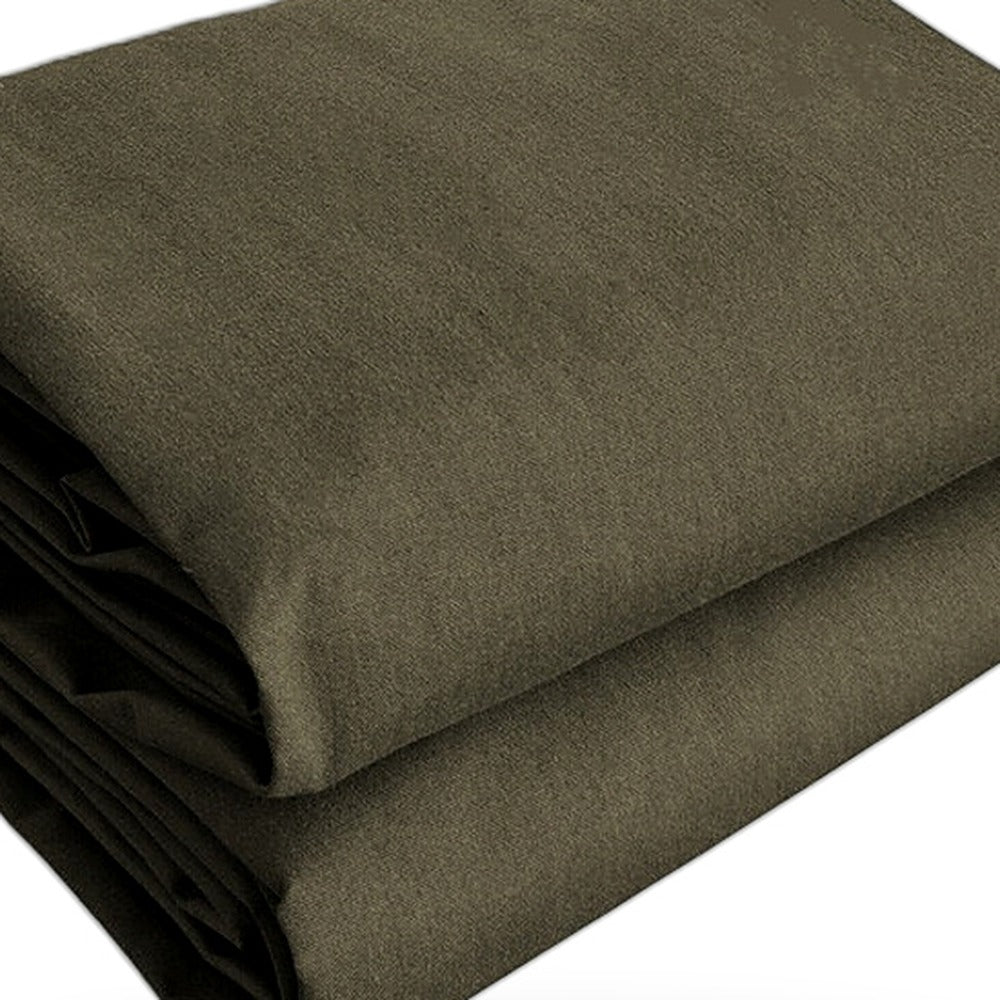 370cm x 610cm Heavy Duty Olive Drab Canvas Tarp Waterproof UV Resistant - XQ1