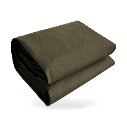 370cm x 610cm Heavy Duty Olive Drab Canvas Tarp Waterproof UV Resistant - ZT2