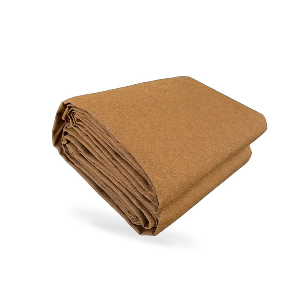 370x610cm Heavy Duty Canvas Tarp Waterproof UV Resistant Dark Tan AU - BD3