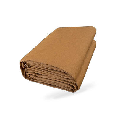370x610cm Heavy Duty Canvas Tarp Waterproof UV Resistant Dark Tan AU - BD4