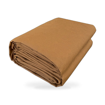 370x610cm Heavy Duty Canvas Tarp Waterproof UV Resistant Dark Tan AU - ZT3