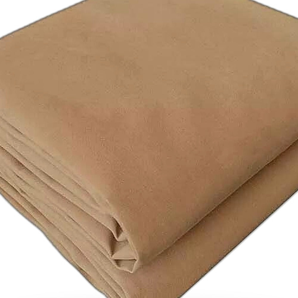 200x400cm Heavy Duty Canvas Tarp Waterproof UV Resistant Tan - Suitable for Car - XQ1
