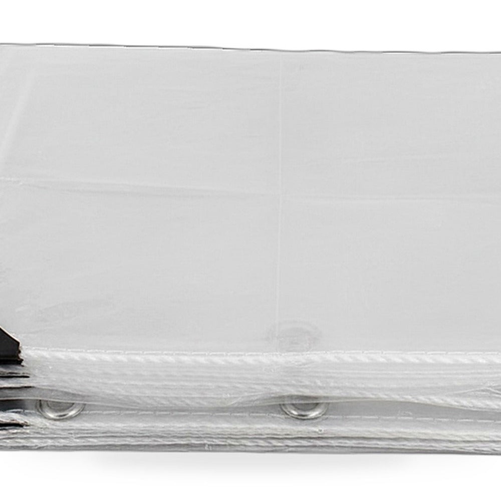 200cm x 400cm Heavy Duty Clear PVC Tarp Waterproof Plant Cover Grommets - XQ1