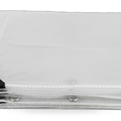 200cm x 400cm Heavy Duty Clear PVC Tarp Waterproof Plant Cover Grommets - XQ1