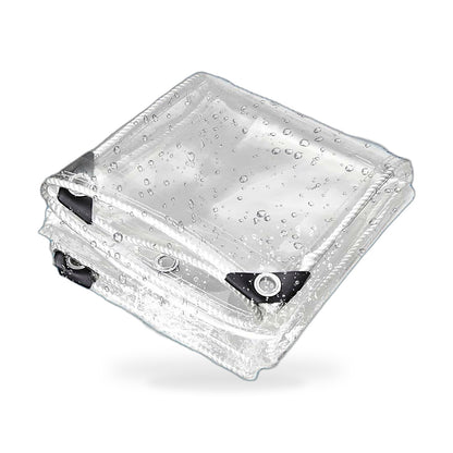 200cmx300cm Clear PVC Tarp Heavy Duty Waterproof Plant Cover with Grommets - ZT3