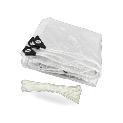 100cmx300cm Heavy Duty Clear PVC Tarp Waterproof Plant Cover Grommets - BD1