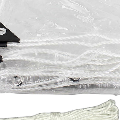 100cmx300cm Heavy Duty Clear PVC Tarp Waterproof Plant Cover Grommets - XQ1