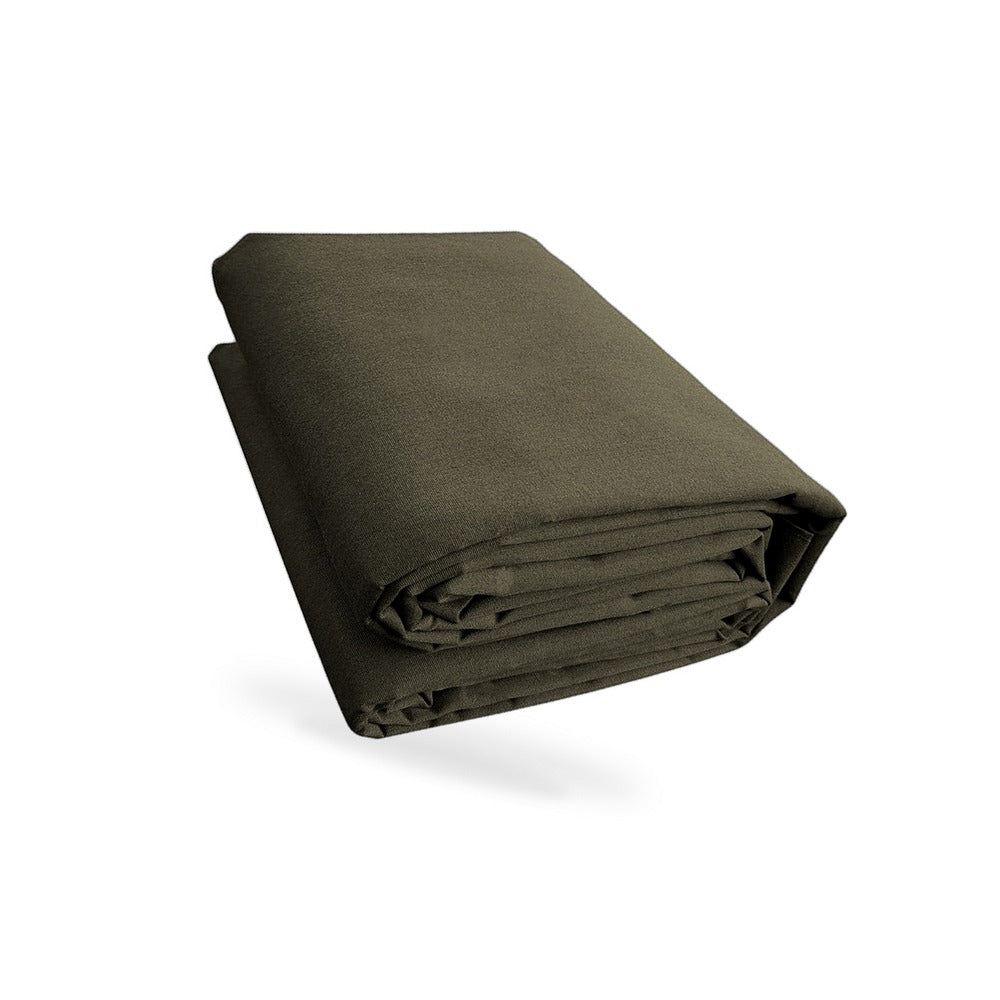 200cmx400cm Heavy Duty Olive Drab Canvas Tarp Tarpaulin Waterproof UV Resistant - BD3