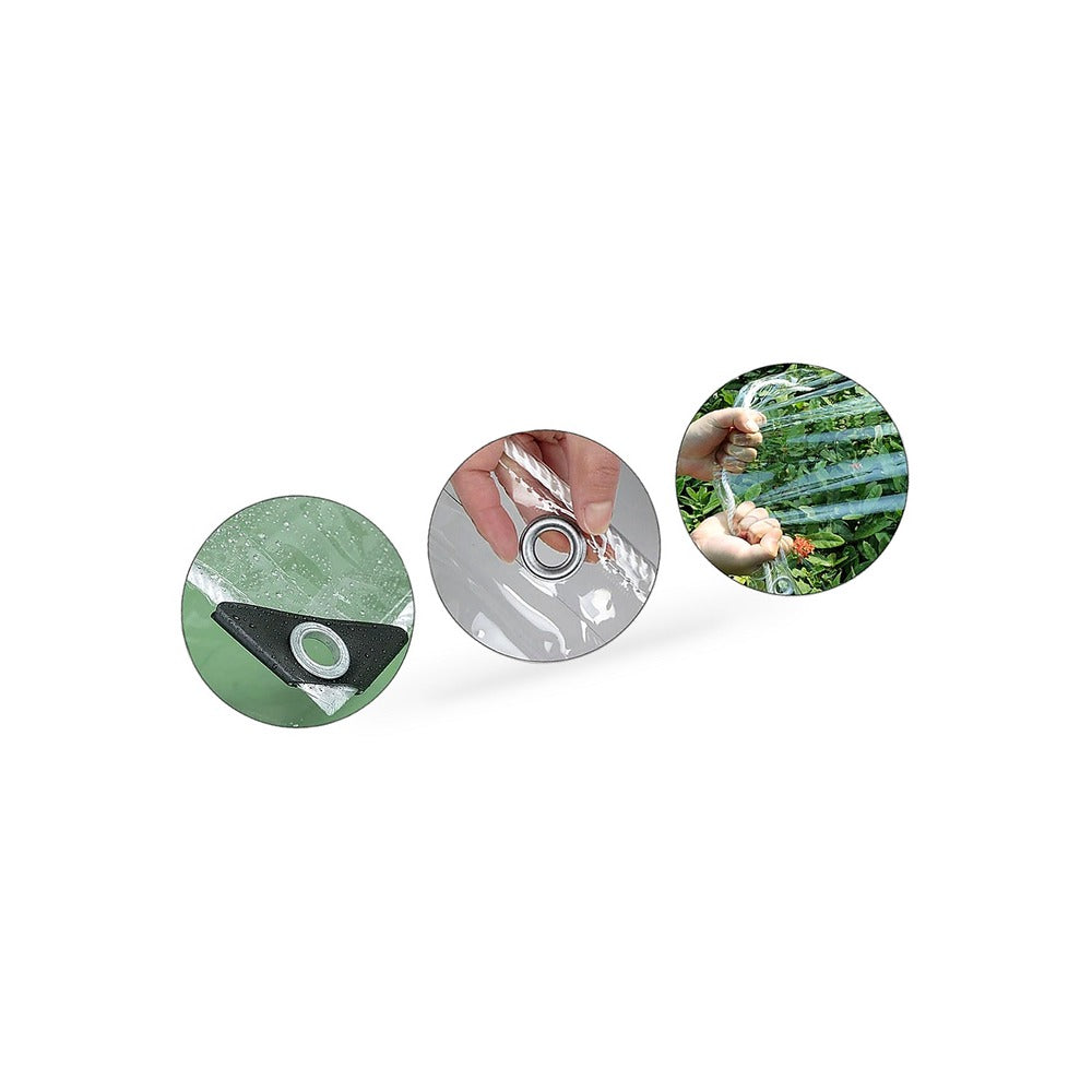 Clear Heavy Duty Tarp 200x500cm Waterproof Tarpaulin Suitable for Plant - BD2